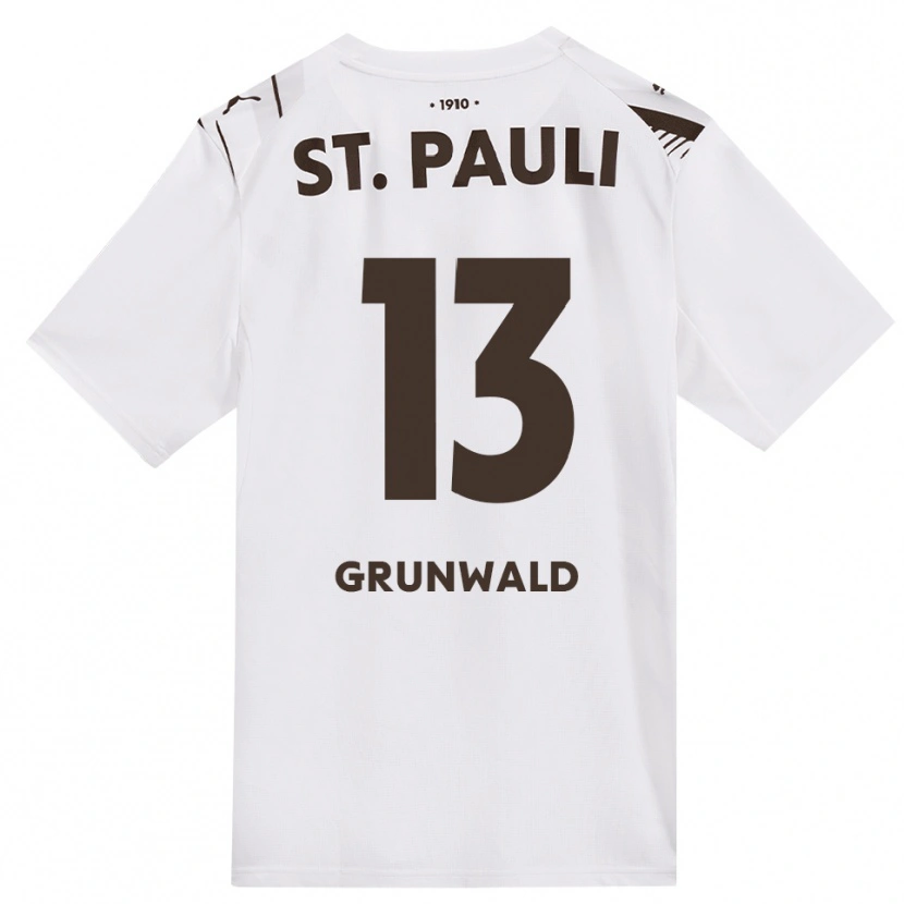 Danxen Criança Camisola Julius Grunwald #13 Café Branco Vermelho Alternativa 2026/27 Camisa Brasil