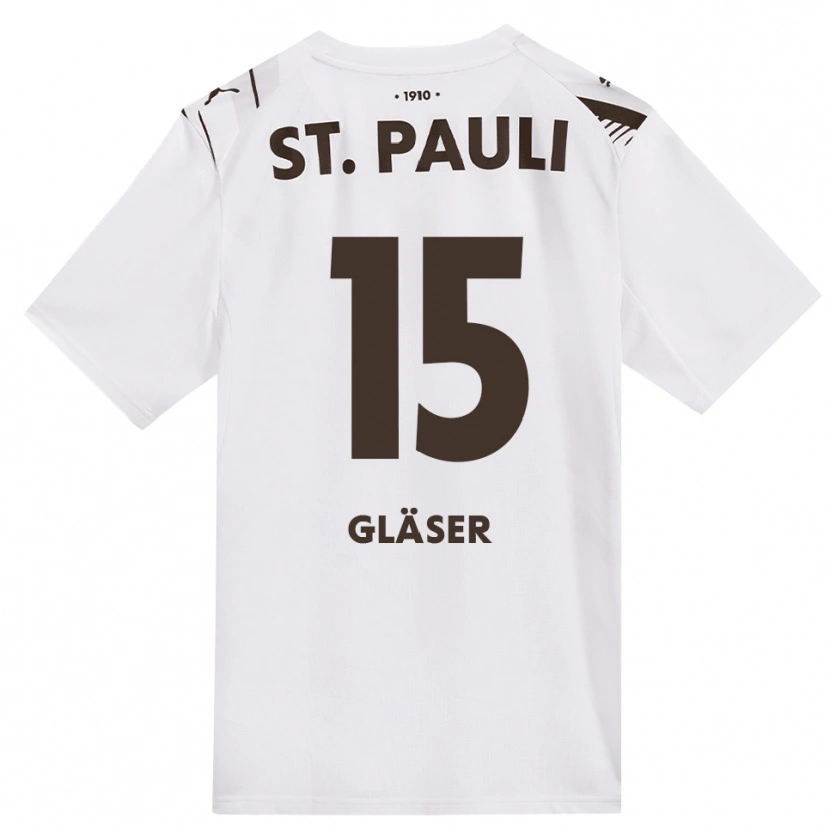 Danxen Criança Camisola Julian Gläser #15 Café Branco Vermelho Alternativa 2026/27 Camisa Brasil