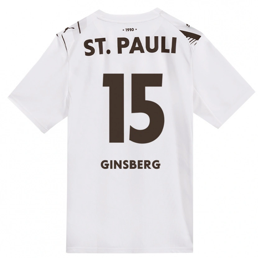Danxen Criança Camisola Pauline Ginsberg #15 Café Branco Vermelho Alternativa 2026/27 Camisa Brasil