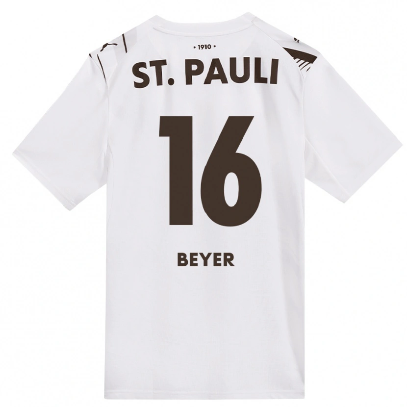 Danxen Criança Camisola Lasse Beyer #16 Café Branco Vermelho Alternativa 2026/27 Camisa Brasil