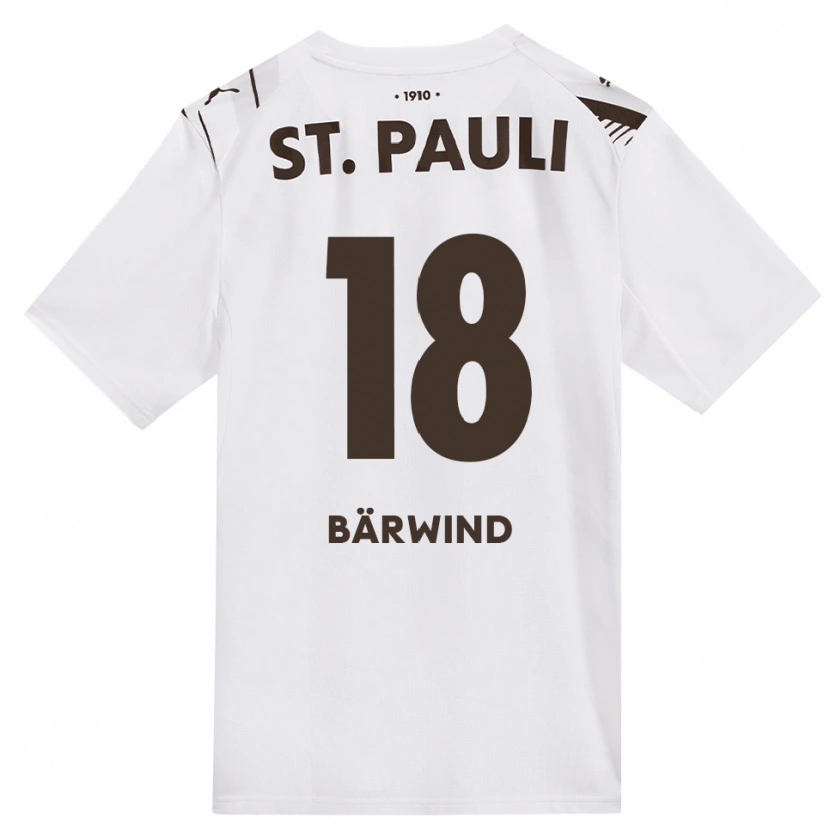 Danxen Criança Camisola Jonas Bärwind #18 Café Branco Vermelho Alternativa 2026/27 Camisa Brasil