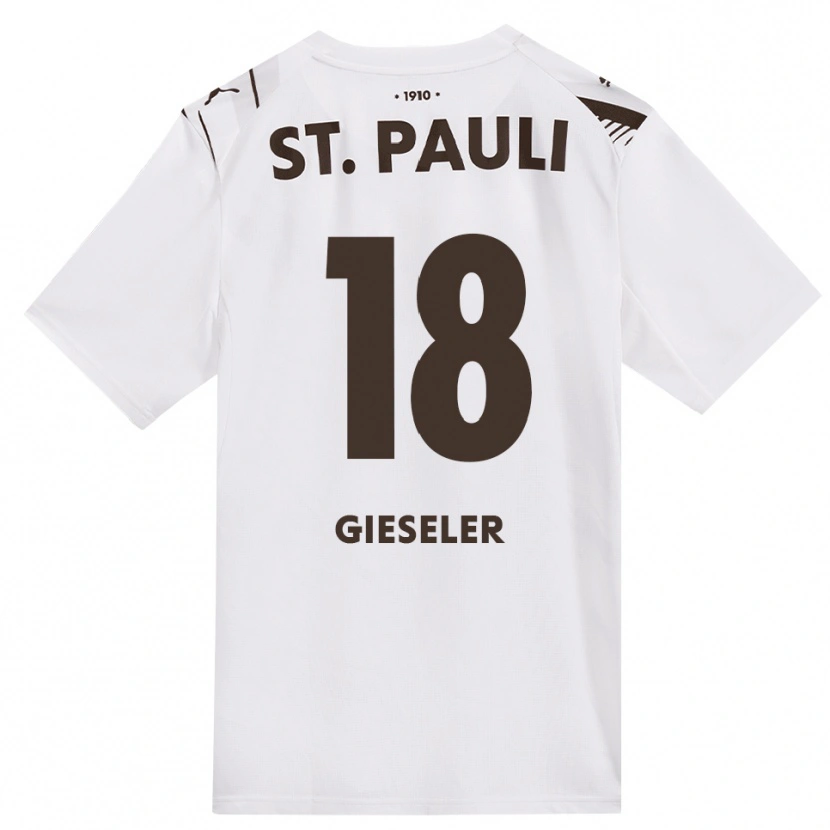 Danxen Criança Camisola Madeline Gieseler #18 Café Branco Vermelho Alternativa 2026/27 Camisa Brasil