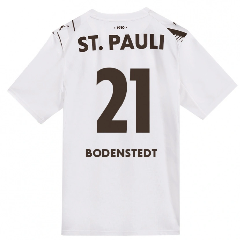Danxen Criança Camisola Paula Bodenstedt #21 Café Branco Vermelho Alternativa 2026/27 Camisa Brasil