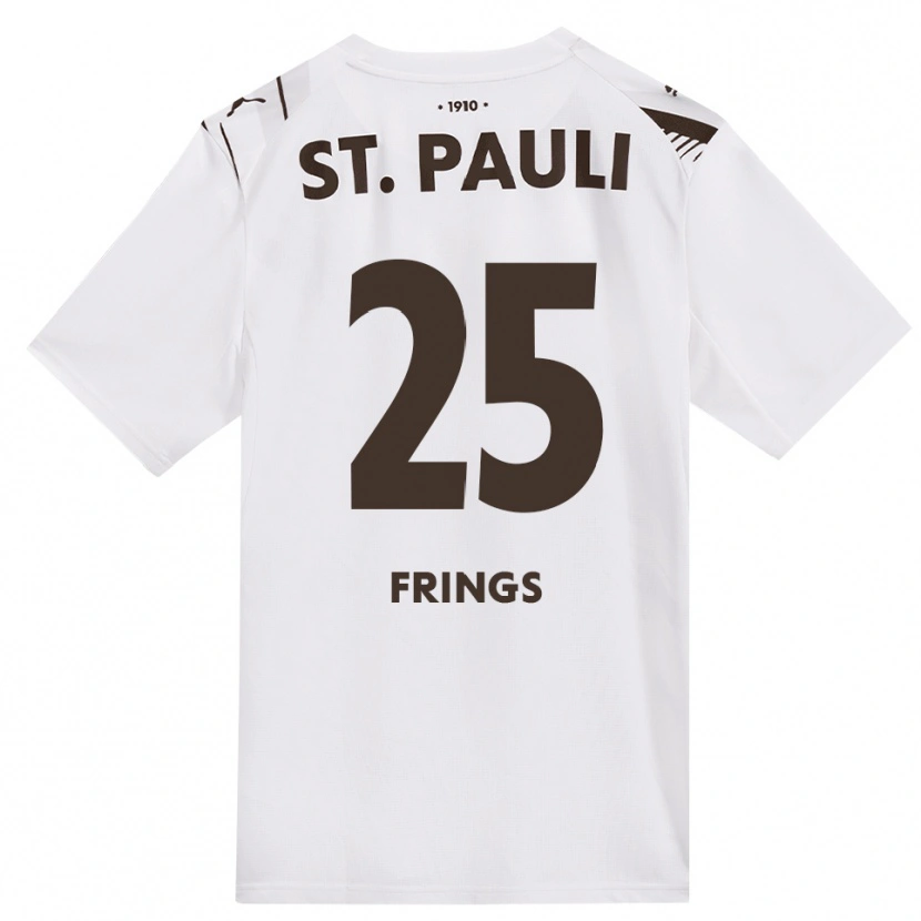 Danxen Criança Camisola Emma Frings #25 Café Branco Vermelho Alternativa 2026/27 Camisa Brasil