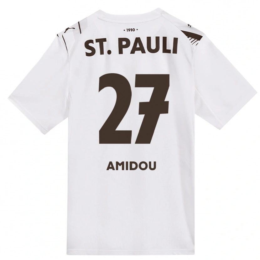 Danxen Criança Camisola Amir Amidou #27 Café Branco Vermelho Alternativa 2026/27 Camisa Brasil