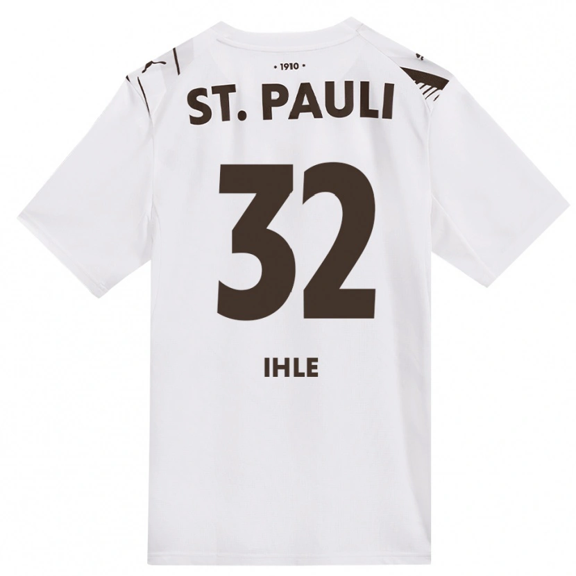 Danxen Criança Camisola Friederike Ihle #32 Café Branco Vermelho Alternativa 2026/27 Camisa Brasil