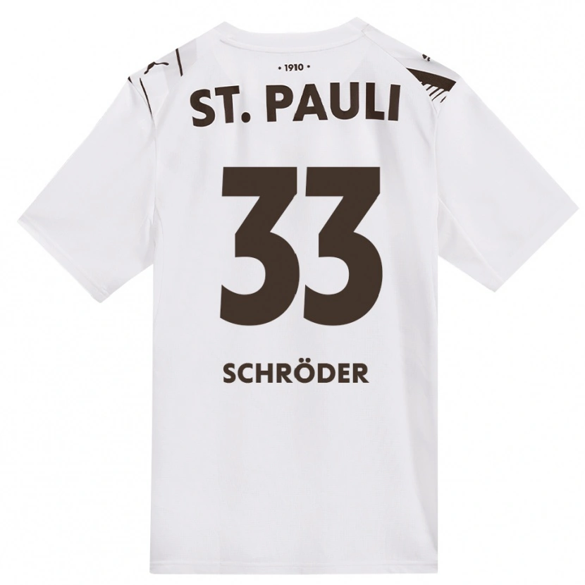 Danxen Criança Camisola Lennard Schröder #33 Café Branco Vermelho Alternativa 2026/27 Camisa Brasil