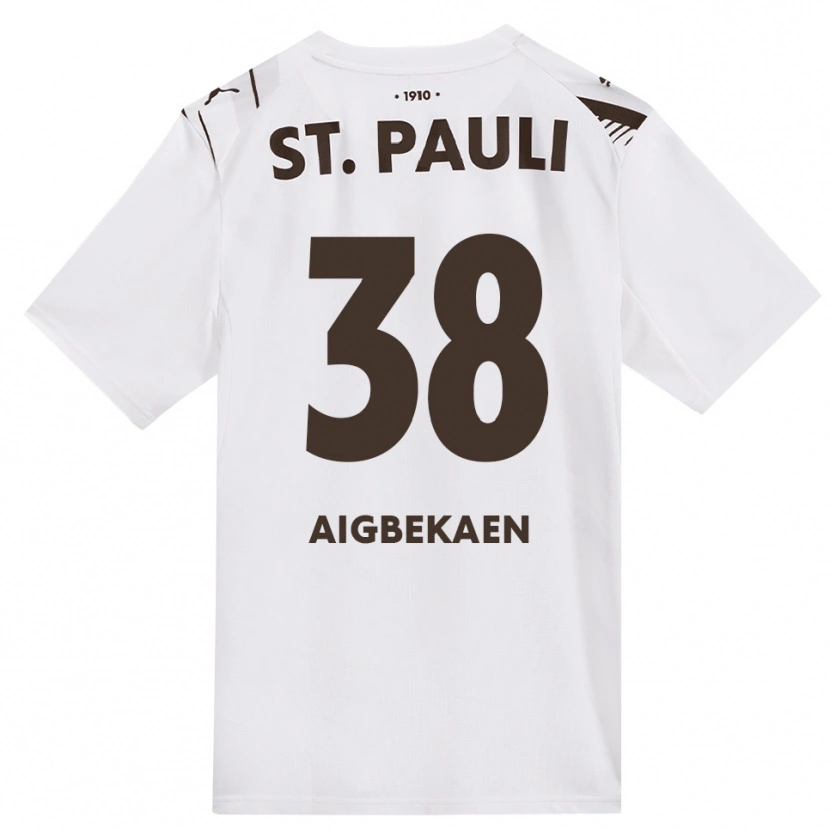 Danxen Criança Camisola Romeo Aigbekaen #38 Café Branco Vermelho Alternativa 2026/27 Camisa Brasil