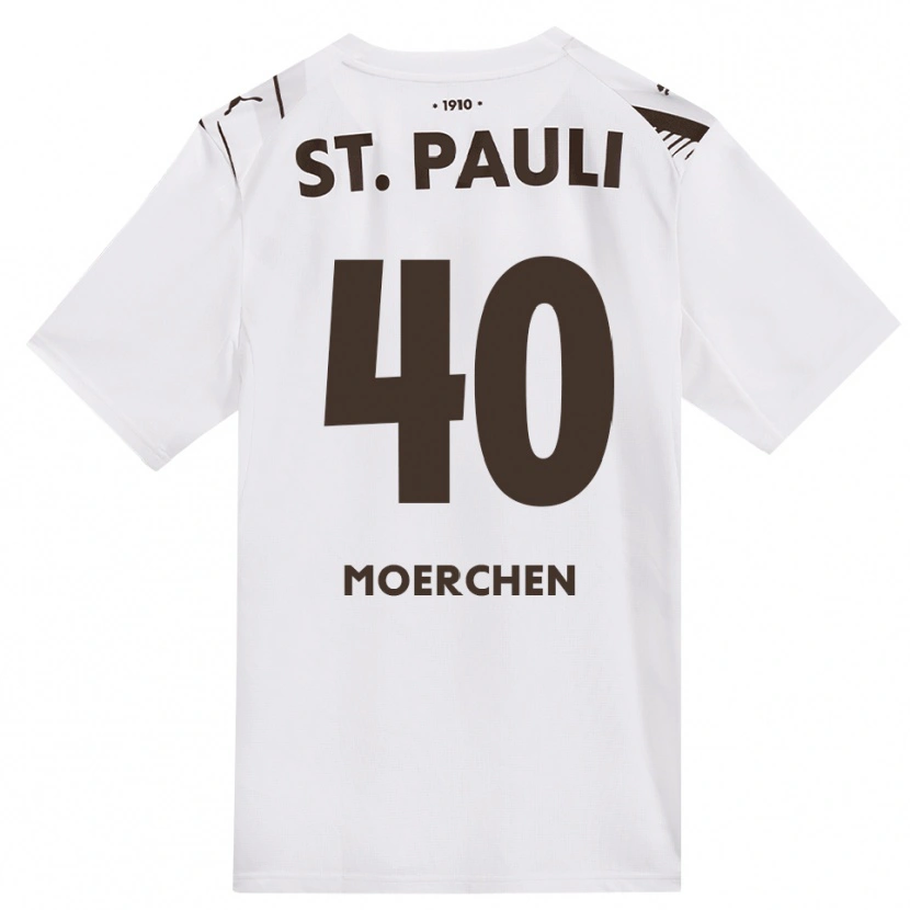 Danxen Criança Camisola Theo Moerchen #40 Café Branco Vermelho Alternativa 2026/27 Camisa Brasil