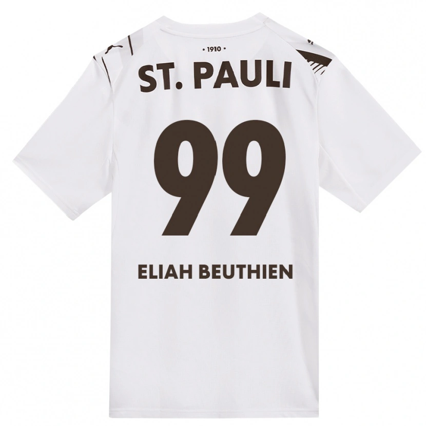 Danxen Criança Camisola Jaron Eliah Beuthien #99 Café Branco Vermelho Alternativa 2026/27 Camisa Brasil