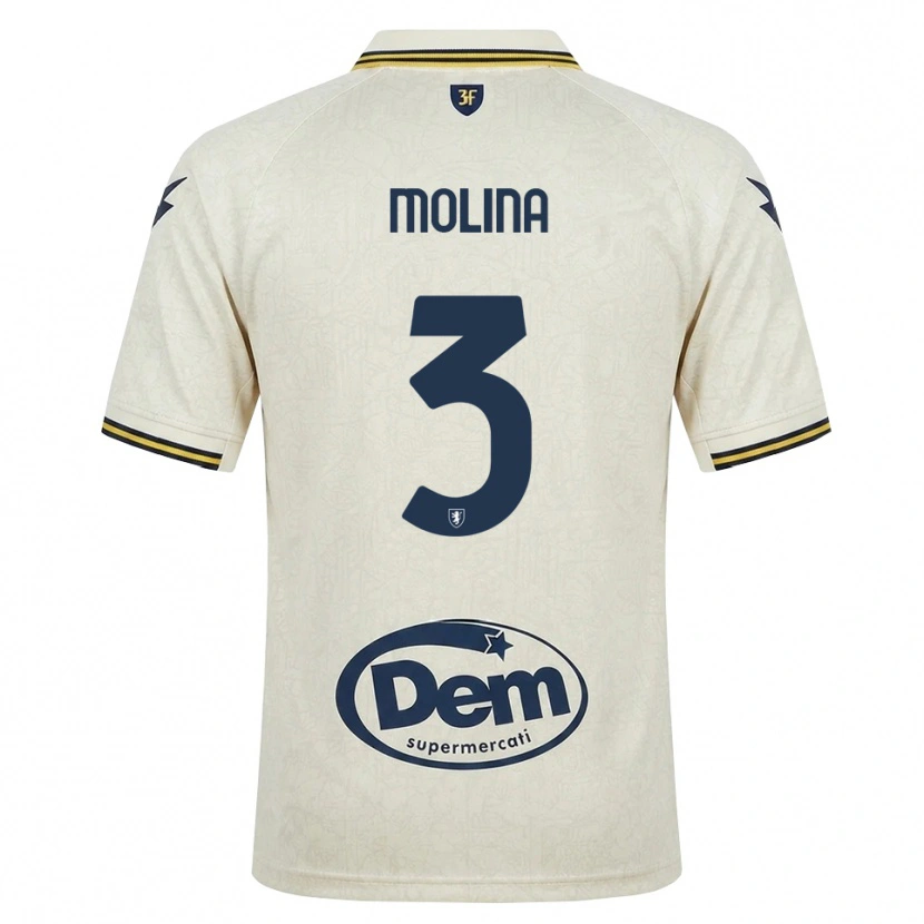 Danxen Criança Camisola Francesco Molina #3 Amarelo Renda Velha Preto Alternativa 2026/27 Camisa Brasil