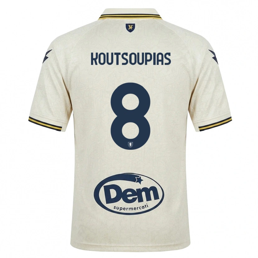 Danxen Criança Camisola Ilias Koutsoupias #8 Amarelo Renda Velha Preto Alternativa 2026/27 Camisa Brasil