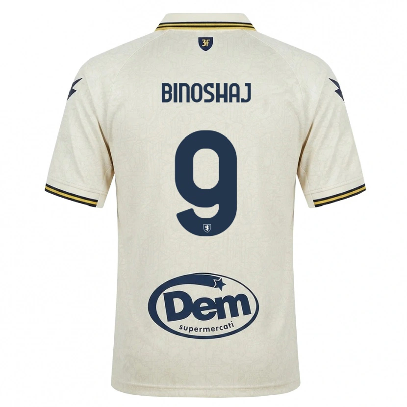 Danxen Criança Camisola Samuele Binoshaj #9 Amarelo Renda Velha Preto Alternativa 2026/27 Camisa Brasil