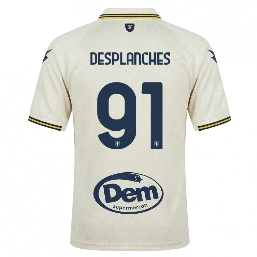 Danxen Criança Camisola Sebastiano Desplanches #91 Amarelo Renda Velha Preto Alternativa 2026/27 Camisa Brasil