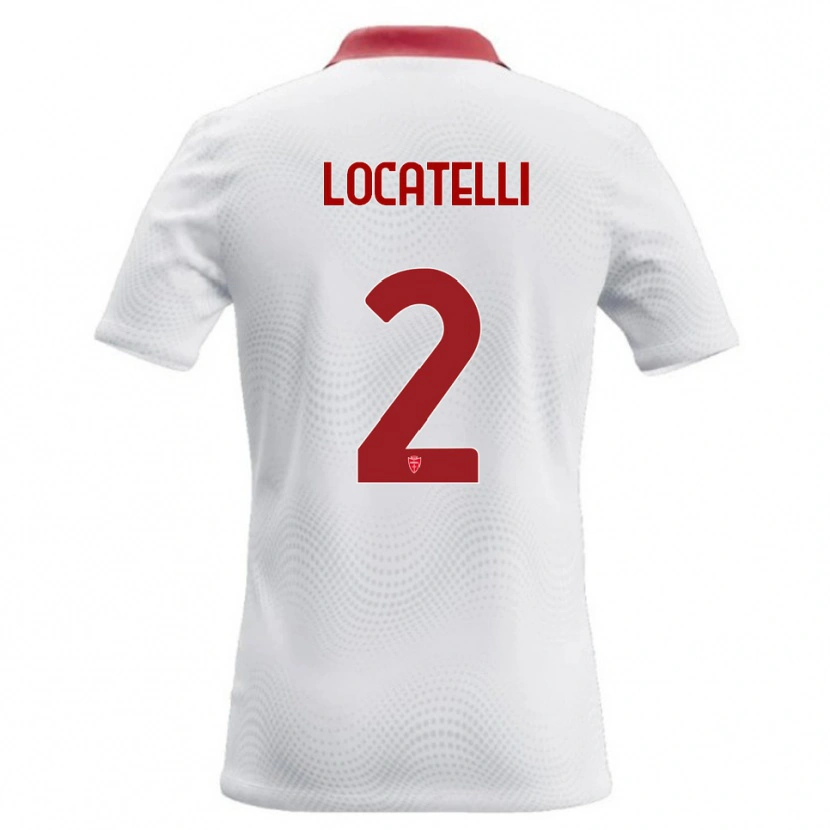 Danxen Criança Camisola Gabriel Locatelli #2 Branco Vermelho Alternativa 2026/27 Camisa Brasil