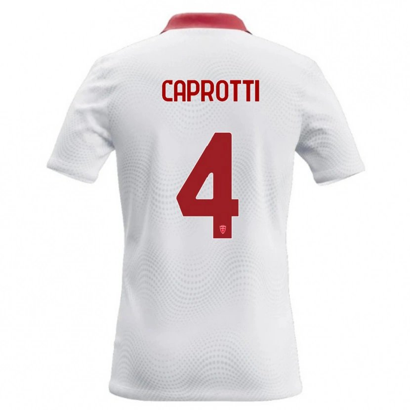Danxen Criança Camisola Carlo Caprotti #4 Branco Vermelho Alternativa 2026/27 Camisa Brasil