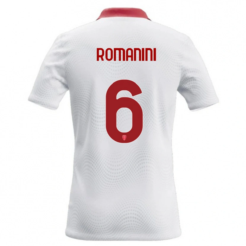 Danxen Criança Camisola Andrea Romanini #6 Branco Vermelho Alternativa 2026/27 Camisa Brasil