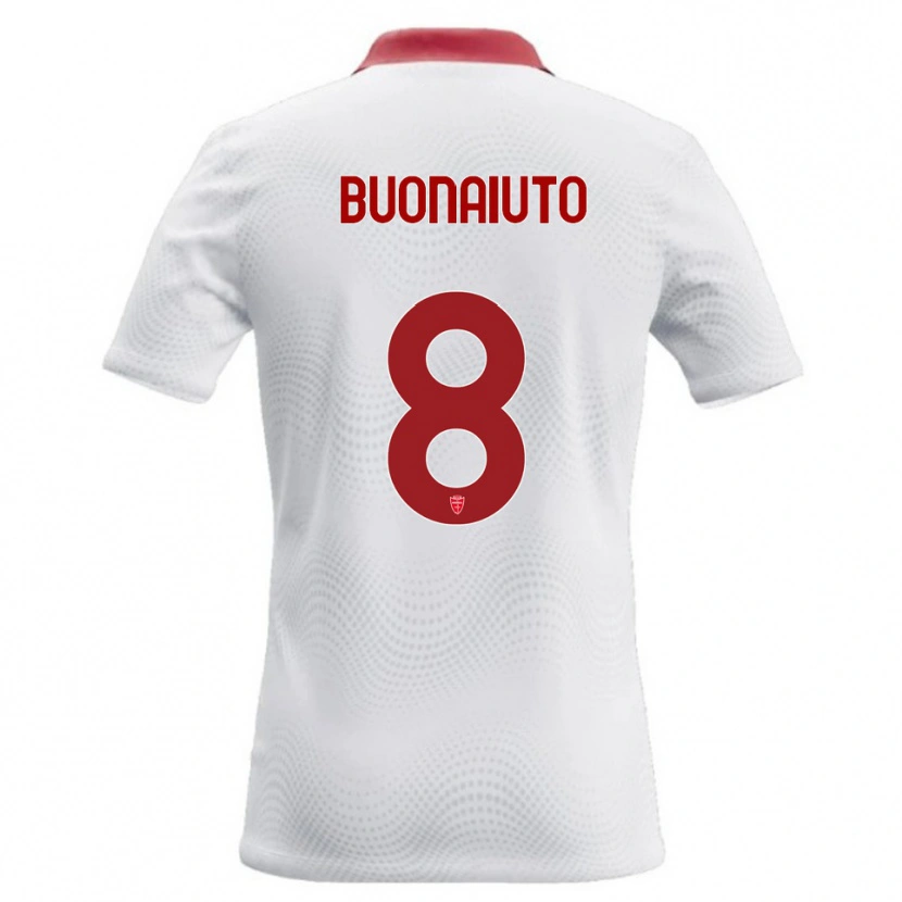 Danxen Criança Camisola Marco Buonaiuto #8 Branco Vermelho Alternativa 2026/27 Camisa Brasil