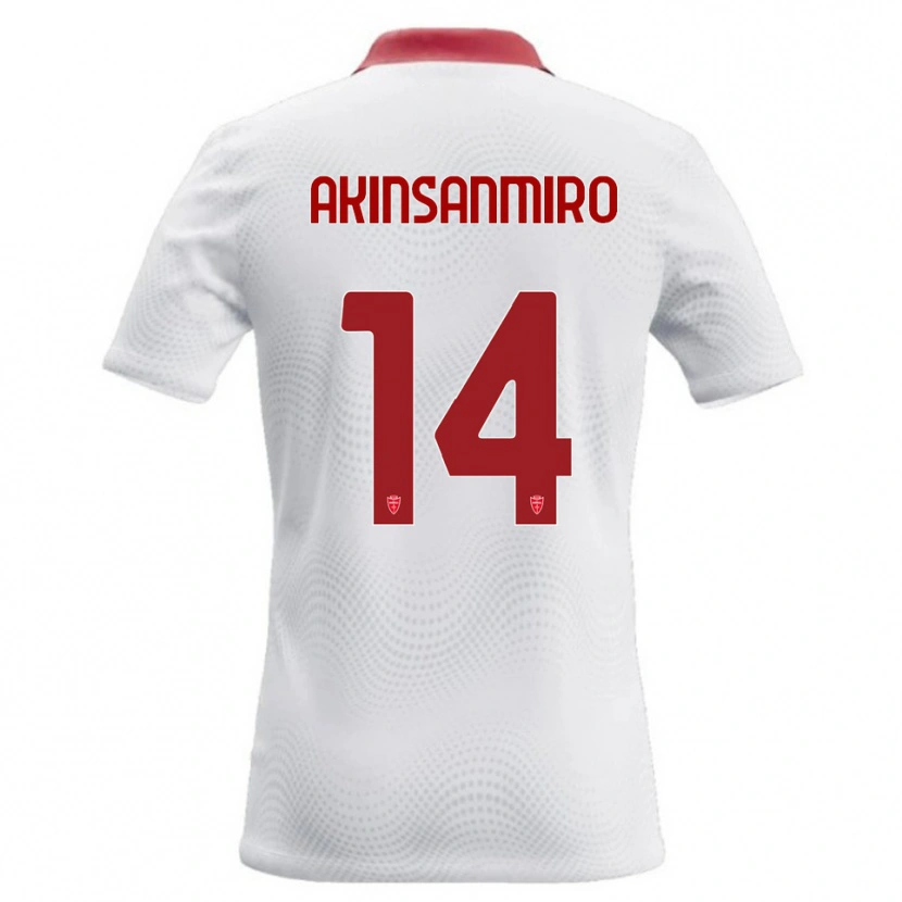Danxen Criança Camisola Ebenezer Akinsanmiro #14 Branco Vermelho Alternativa 2026/27 Camisa Brasil