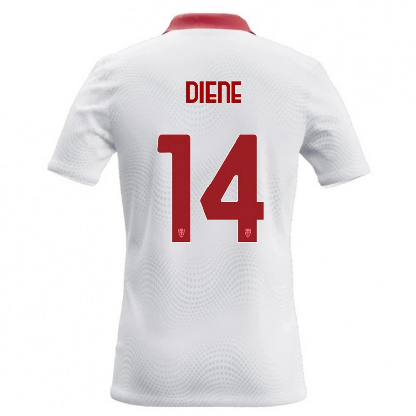 Danxen Criança Camisola Abdou Diene #14 Branco Vermelho Alternativa 2026/27 Camisa Brasil