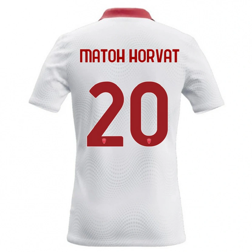Danxen Criança Camisola Liam Matoh Horvat #20 Branco Vermelho Alternativa 2026/27 Camisa Brasil