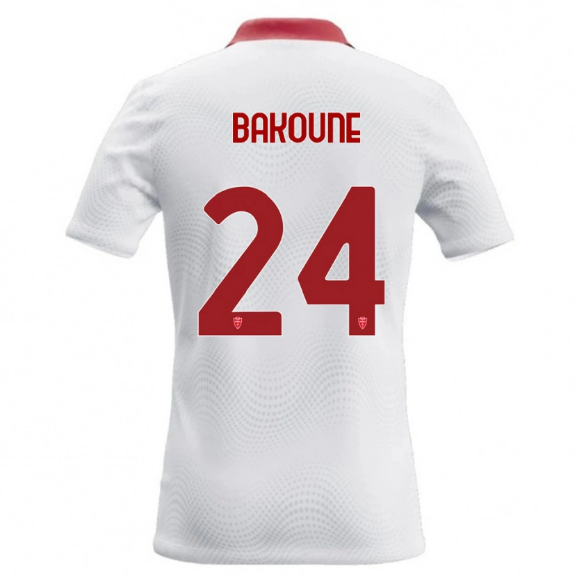 Danxen Criança Camisola Adam Bakoune #24 Branco Vermelho Alternativa 2026/27 Camisa Brasil