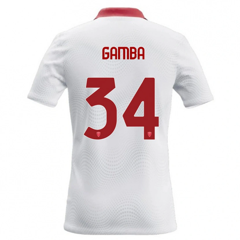 Danxen Criança Camisola Alberto Gamba #34 Branco Vermelho Alternativa 2026/27 Camisa Brasil