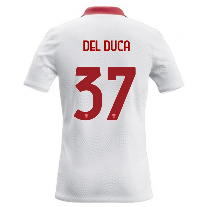 Danxen Criança Camisola Jacopo Del Duca #37 Branco Vermelho Alternativa 2026/27 Camisa Brasil