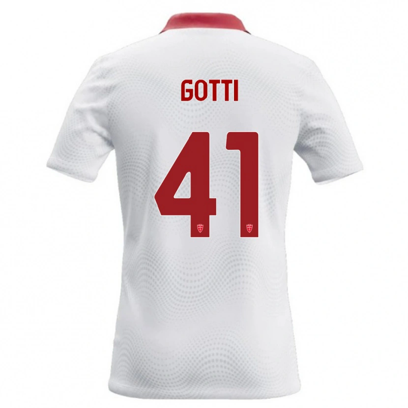 Danxen Criança Camisola Andrea Gotti #41 Branco Vermelho Alternativa 2026/27 Camisa Brasil