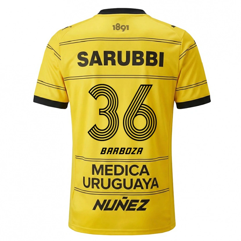 Danxen Criança Camisola Brian Barboza #36 Amarelo Preto Alternativa 2026/27 Camisa Brasil
