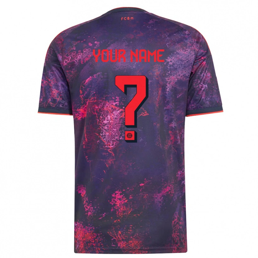 Danxen Criança Camisola Seu Nome #0 Vermelho Púrpura Terceiro 2026/27 Camisa Brasil
