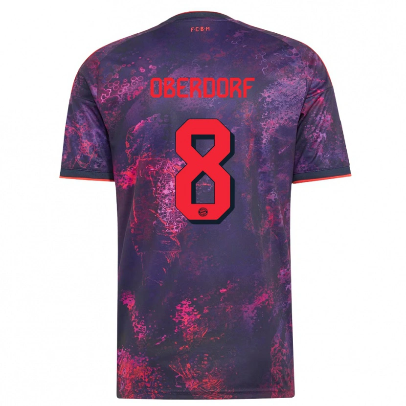 Danxen Criança Camisola Lena Oberdorf #8 Vermelho Púrpura Terceiro 2026/27 Camisa Brasil