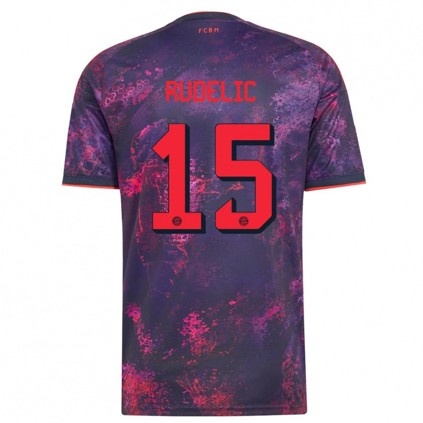 Danxen Criança Camisola Ivana Rudelic #15 Vermelho Púrpura Terceiro 2026/27 Camisa Brasil