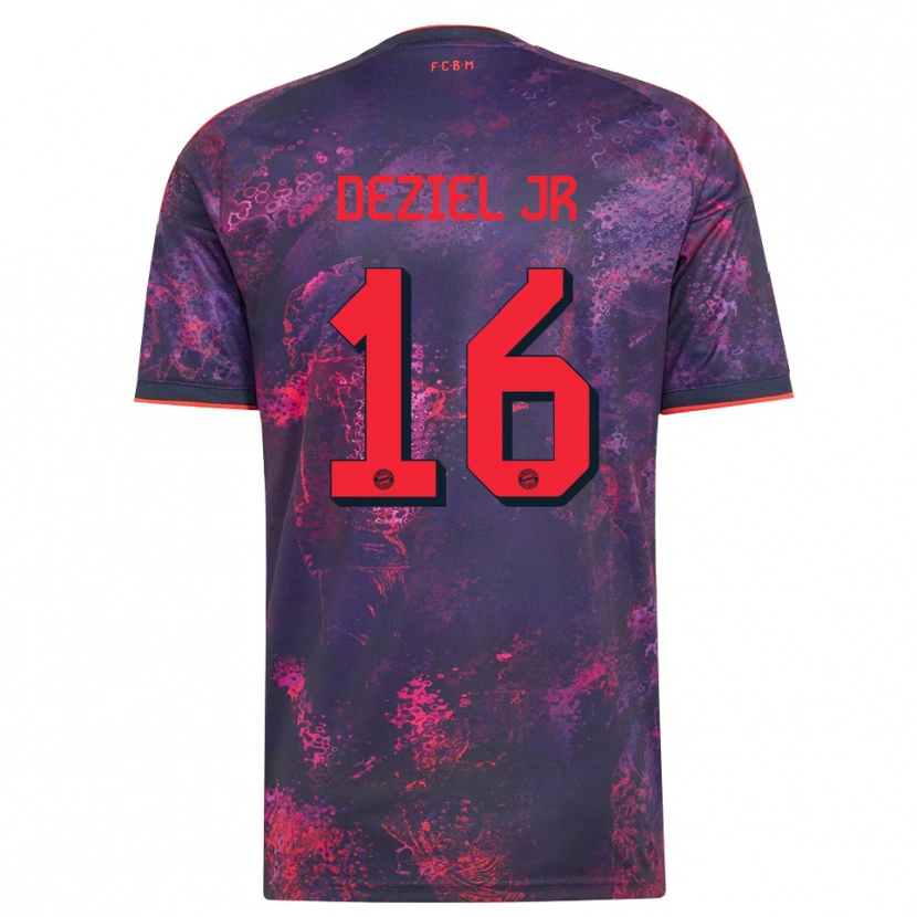Danxen Criança Camisola Robert Deziel Jr #16 Vermelho Púrpura Terceiro 2026/27 Camisa Brasil