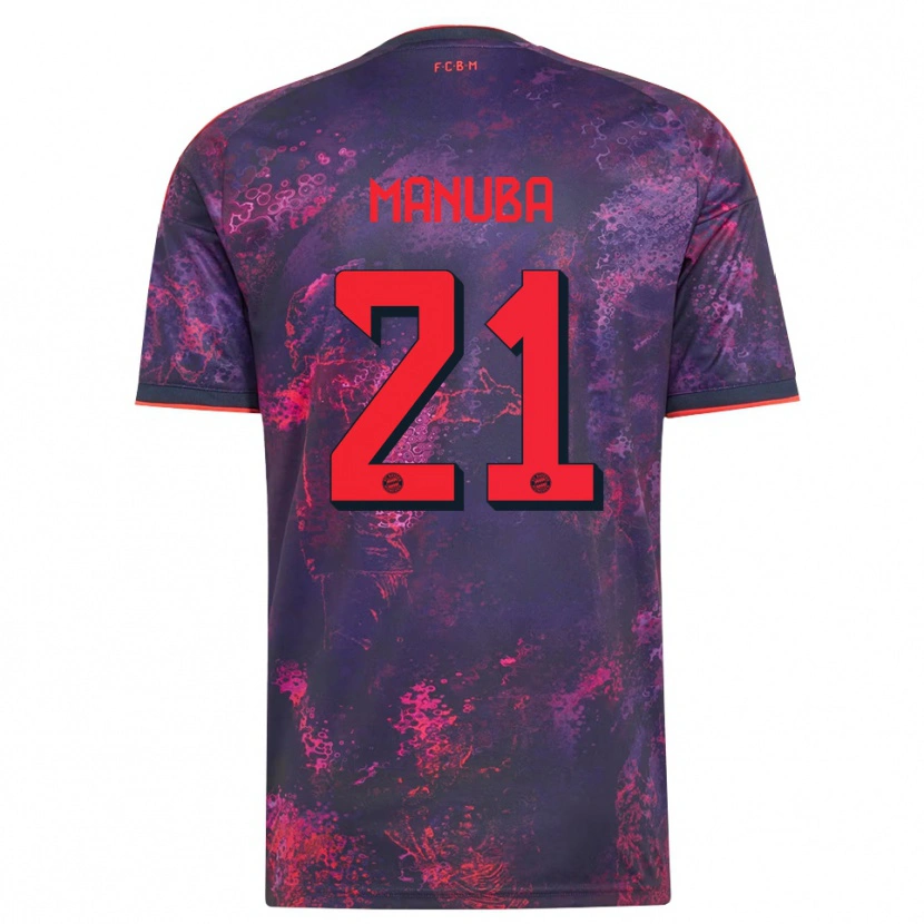 Danxen Criança Camisola Vincent Manuba #21 Vermelho Púrpura Terceiro 2026/27 Camisa Brasil