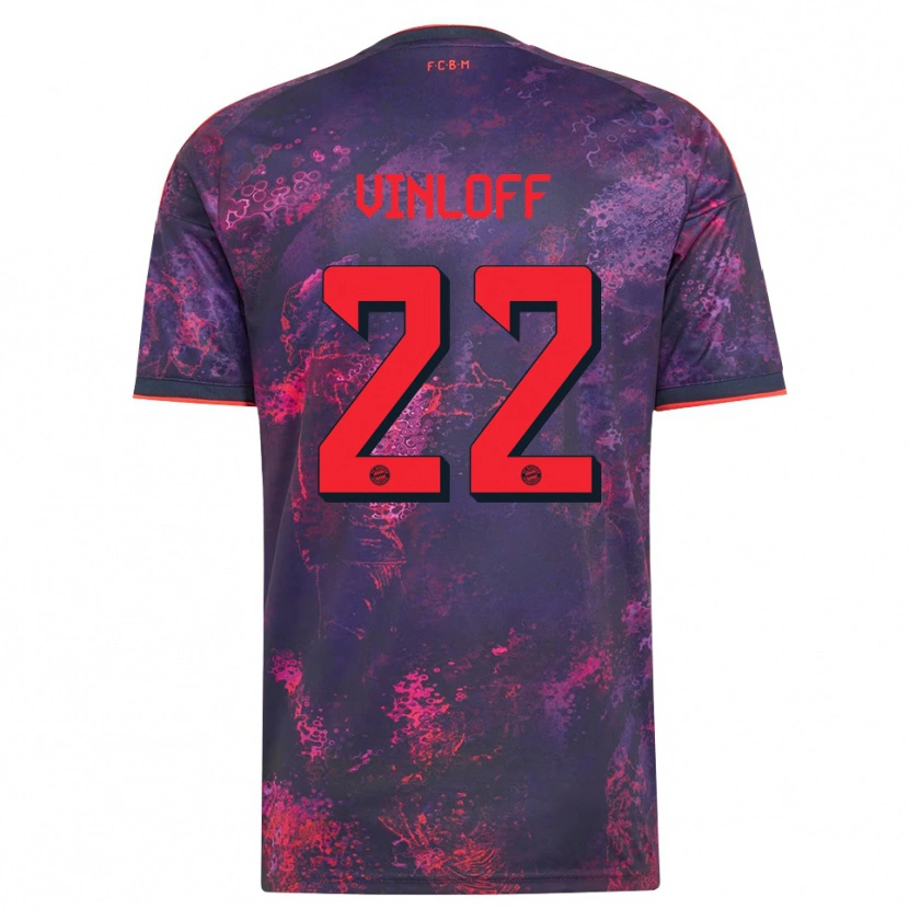 Danxen Criança Camisola Matteo Vinloff #22 Vermelho Púrpura Terceiro 2026/27 Camisa Brasil