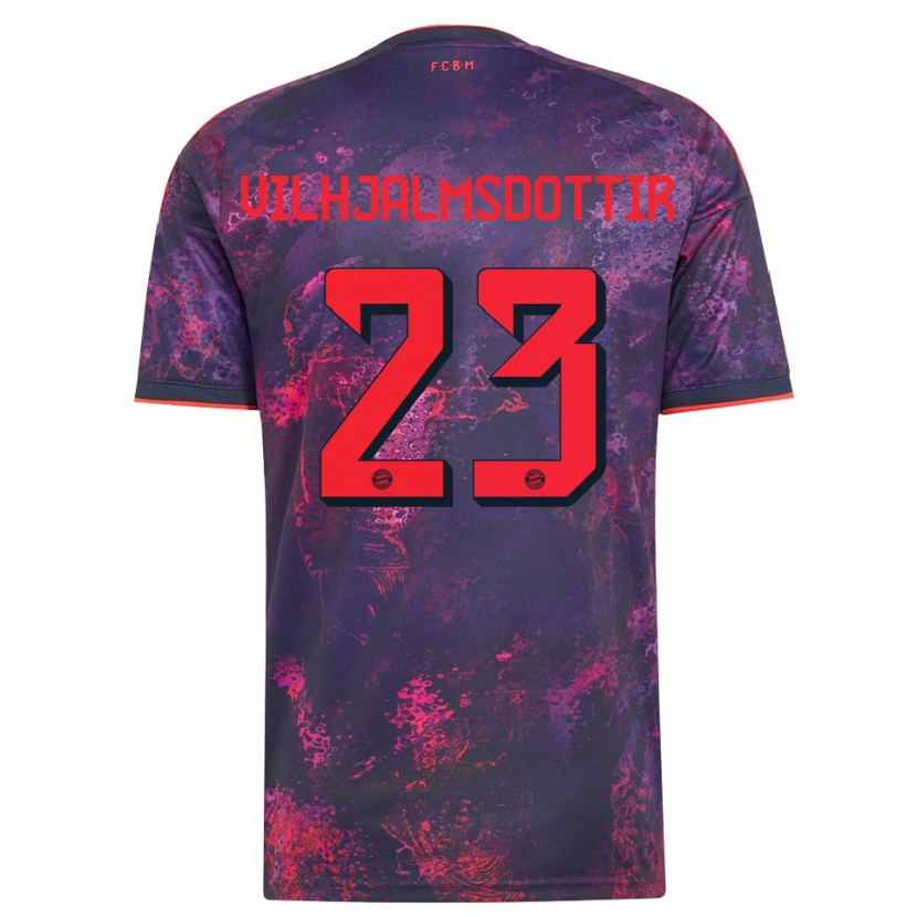 Danxen Criança Camisola Karolina Lea Vilhjalmsdottir #23 Vermelho Púrpura Terceiro 2026/27 Camisa Brasil