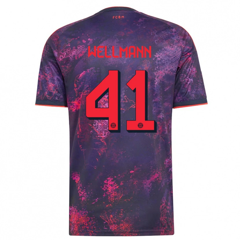 Danxen Criança Camisola Anna Wellmann #41 Vermelho Púrpura Terceiro 2026/27 Camisa Brasil