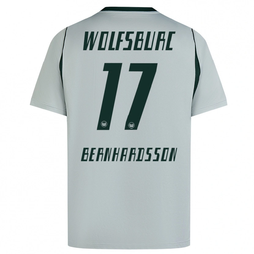 Danxen Criança Camisola Alexander Bernhardsson #17 Cinza Verde Alternativa 2026/27 Camisa Brasil