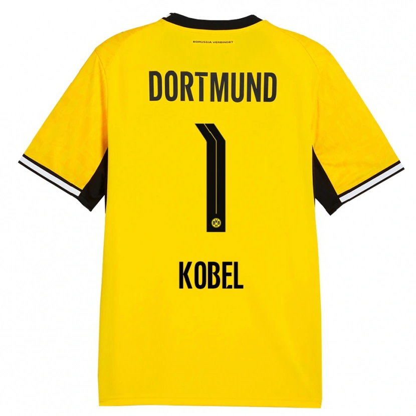 Danxen Homem Camisola Gregor Kobel #1 Amarelo Preto Branco Principal 2026/27 Camisa Brasil