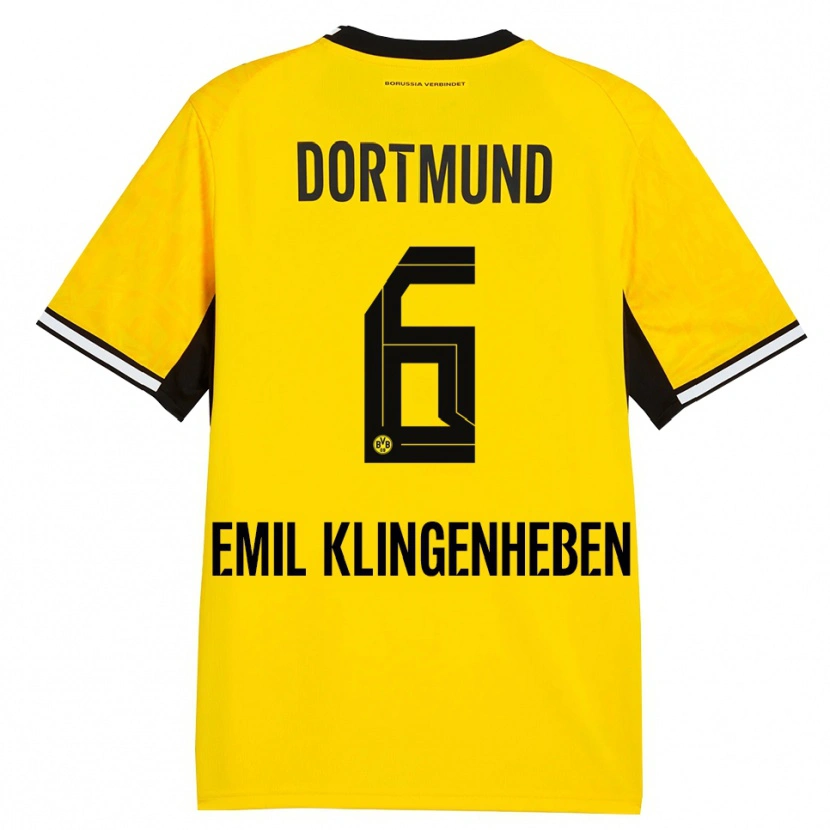 Danxen Homem Camisola Maximilian Emil Klingenheben #6 Amarelo Preto Branco Principal 2026/27 Camisa Brasil