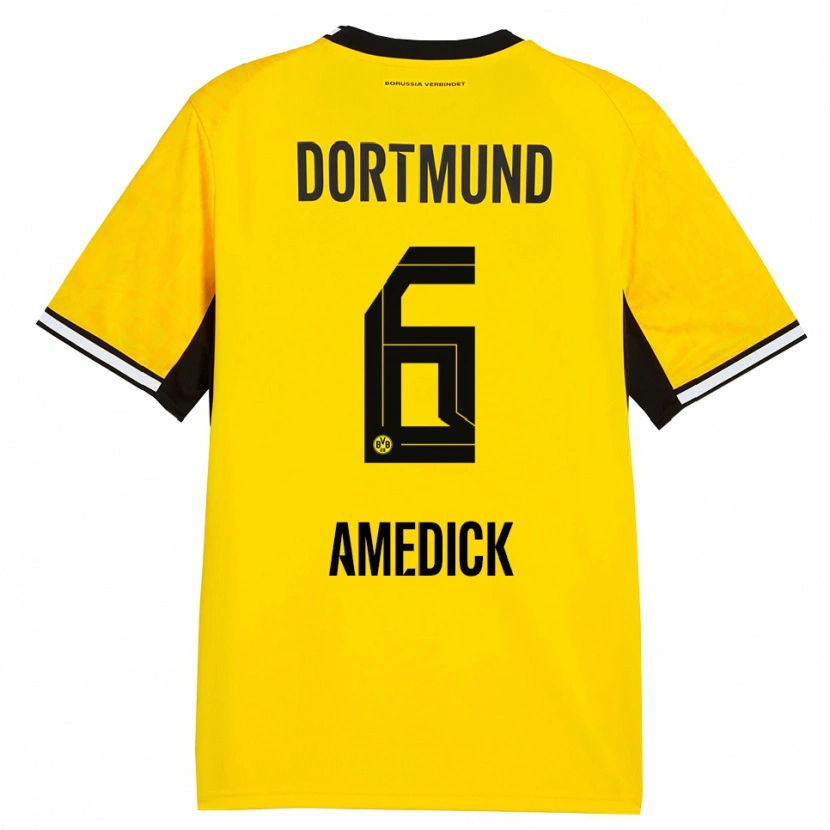 Danxen Homem Camisola Maik Amedick #6 Amarelo Preto Branco Principal 2026/27 Camisa Brasil