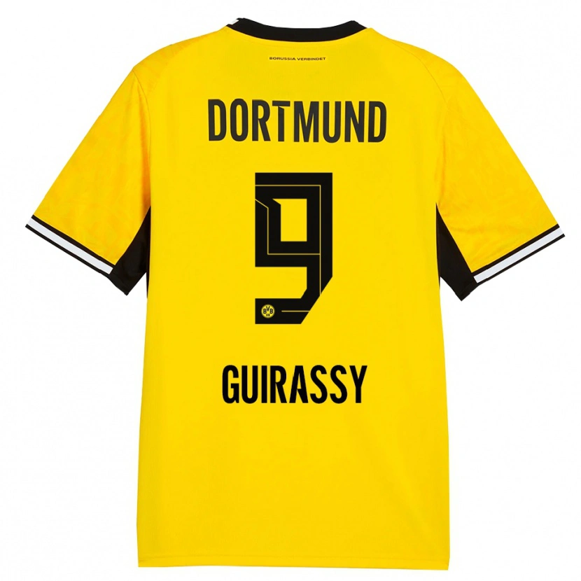 Danxen Homem Camisola Serhou Guirassy #9 Amarelo Preto Branco Principal 2026/27 Camisa Brasil