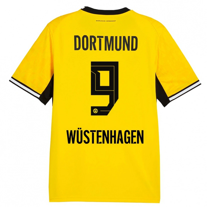 Danxen Homem Camisola Bennedikt Wüstenhagen #9 Amarelo Preto Branco Principal 2026/27 Camisa Brasil