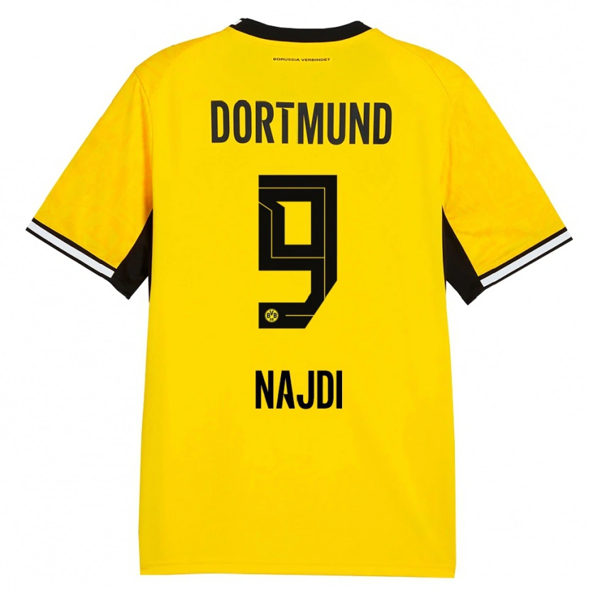 Danxen Homem Camisola Ahmad Najdi #9 Amarelo Preto Branco Principal 2026/27 Camisa Brasil