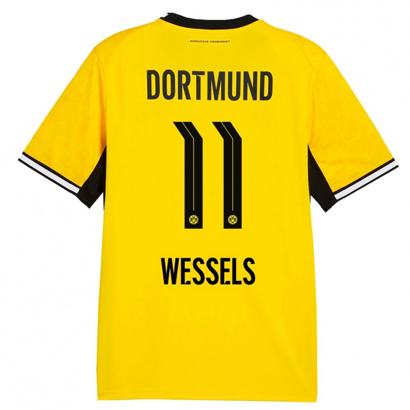 Danxen Homem Camisola Arne Wessels #11 Amarelo Preto Branco Principal 2026/27 Camisa Brasil