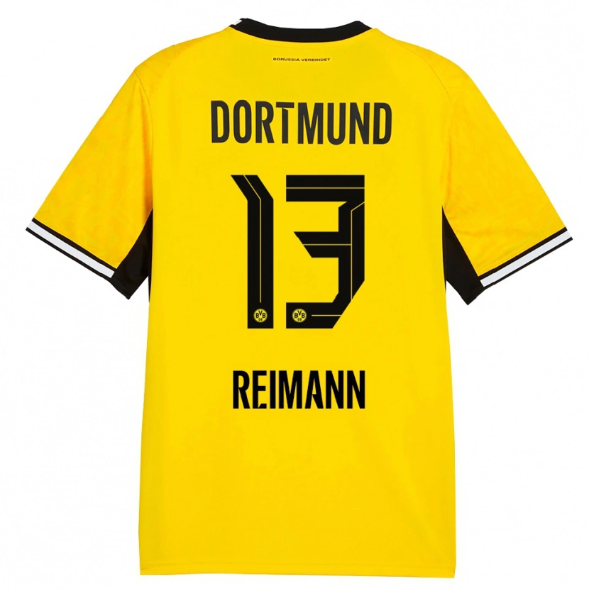 Danxen Homem Camisola Paula Reimann #13 Amarelo Preto Branco Principal 2026/27 Camisa Brasil