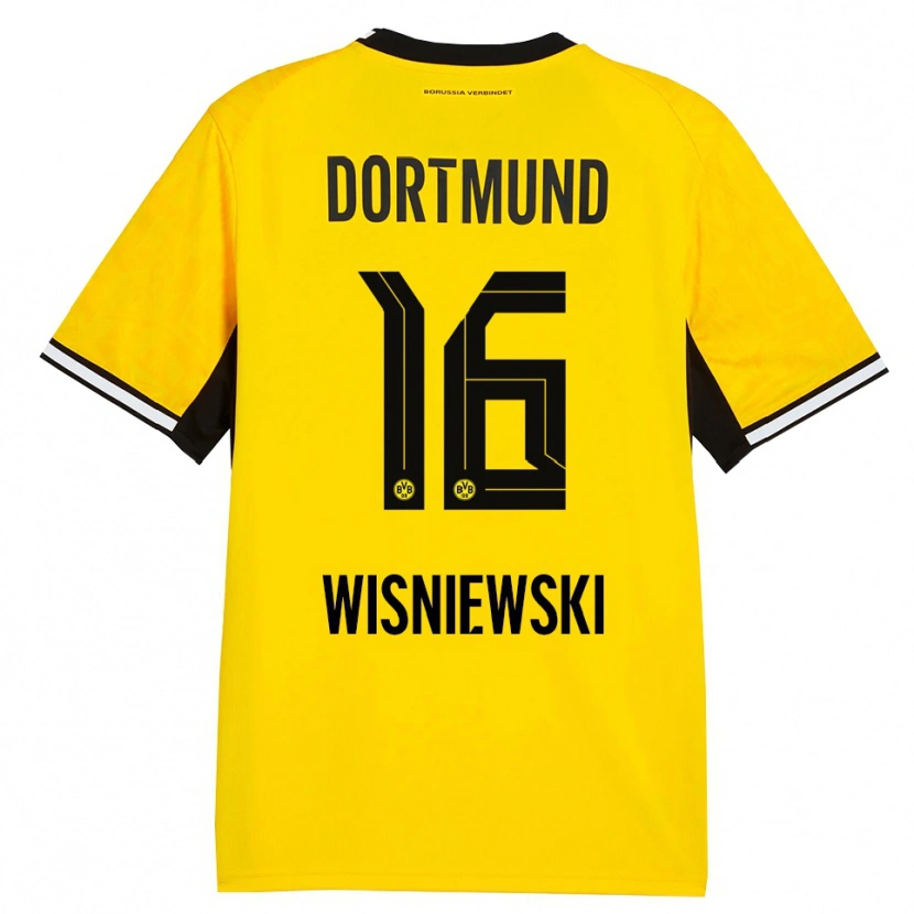 Danxen Homem Camisola Lucy Wisniewski #16 Amarelo Preto Branco Principal 2026/27 Camisa Brasil