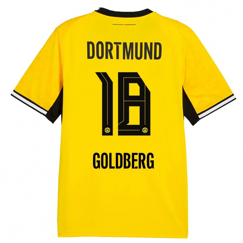 Danxen Homem Camisola Niclas Goldberg #18 Amarelo Preto Branco Principal 2026/27 Camisa Brasil