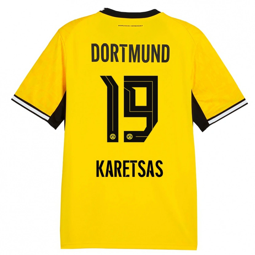 Danxen Homem Camisola Konstantinos Karetsas #19 Amarelo Preto Branco Principal 2026/27 Camisa Brasil